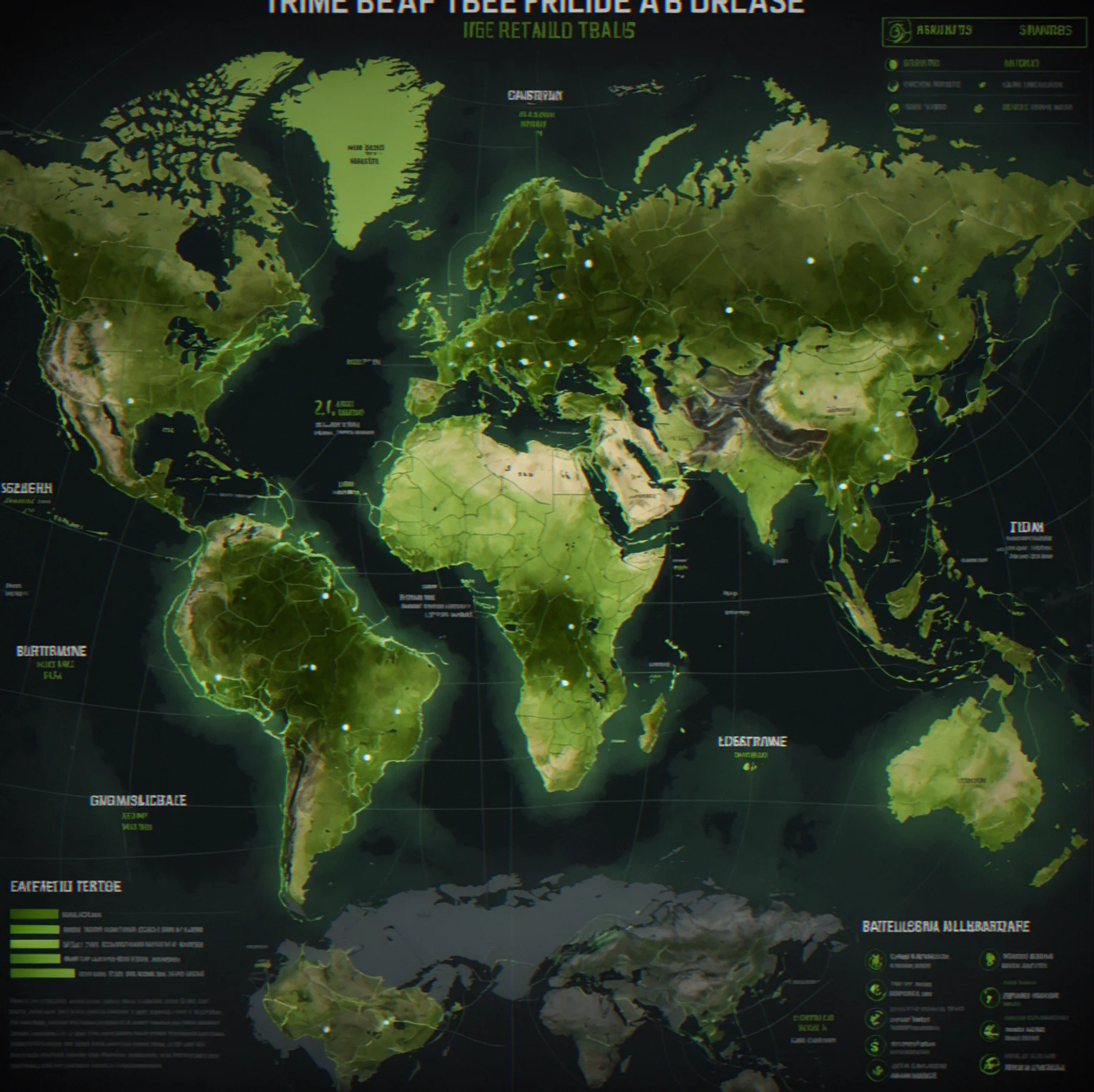World map with five player locations marked and a highlighted 2-hour overlap window shown in green across all timezones